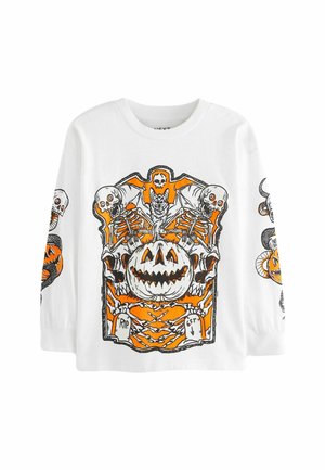 Camiseta de manga larga - white halloween pumpkin