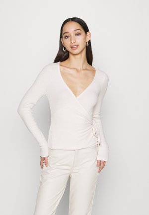 BRUSHED WRAP - Trui - oat