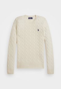 CABLE WOOL-CASHMERE CREWNECK JUMPER - Jumper - authentic cream