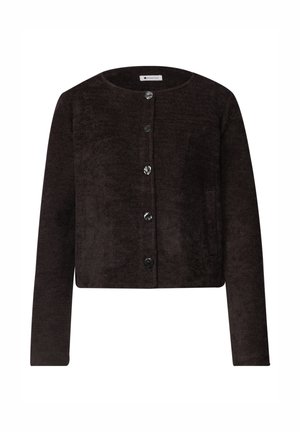 Street One, LANGARM JACKE MIT RUNDHALS UND KNÖPFEN - Gilet - black coffee
