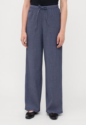ONLY Tall ONLPALMY WIDE  - Trousers - total eclipse/white melange