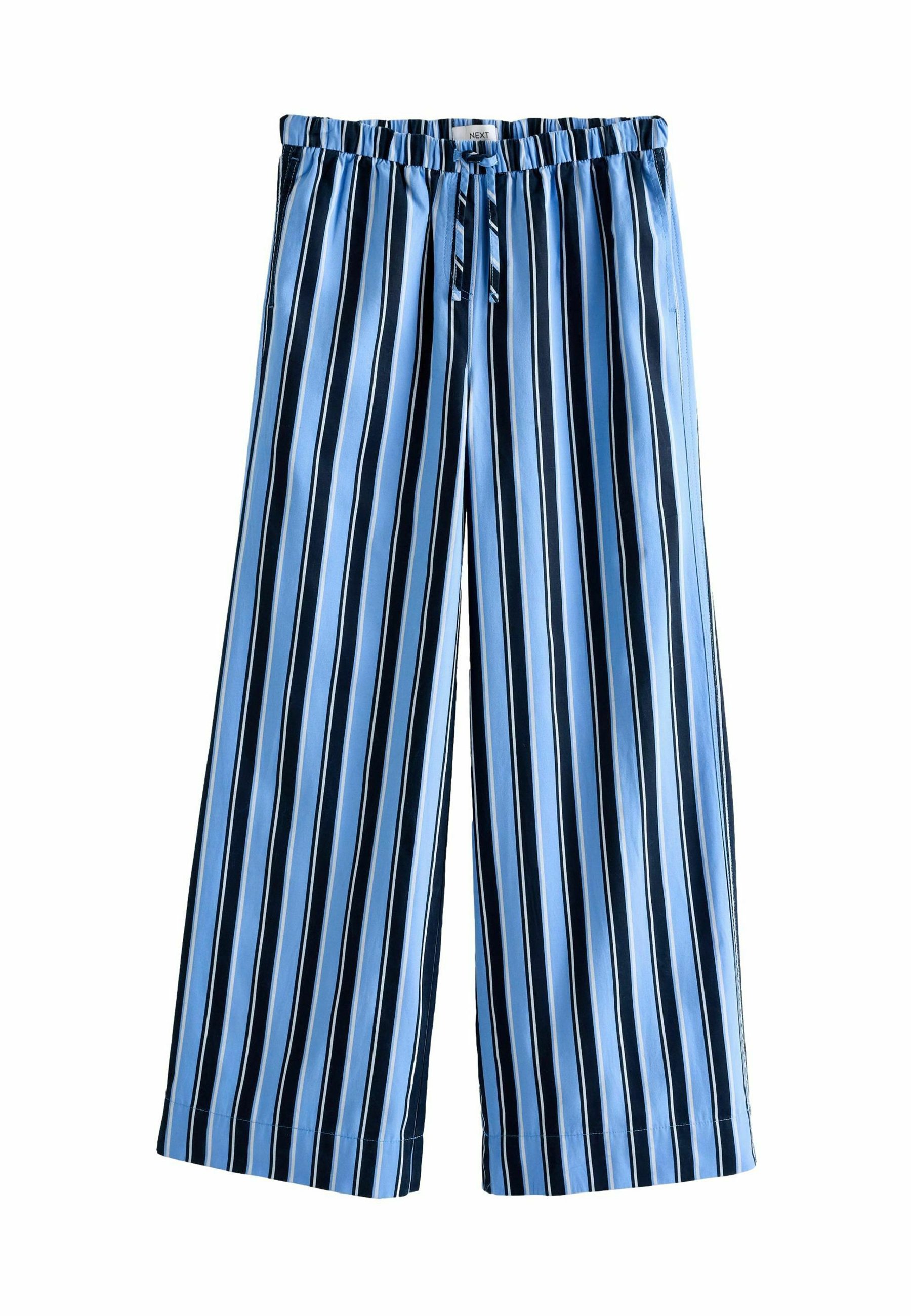スラックス IONSEOUL Stripe Back Banding Wide Slacks (2color) JE1052 WIDE LEG STRIPED BAND PANTS - Black | ZARA United States