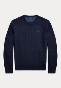 KNIT COTTON CREWNECK SWEATER - Neule - navy heather