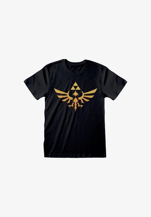 Henry Tiger NINTENDO LEGEND OF ZELDA HYRULE LOGO - Triko s potiskem - black