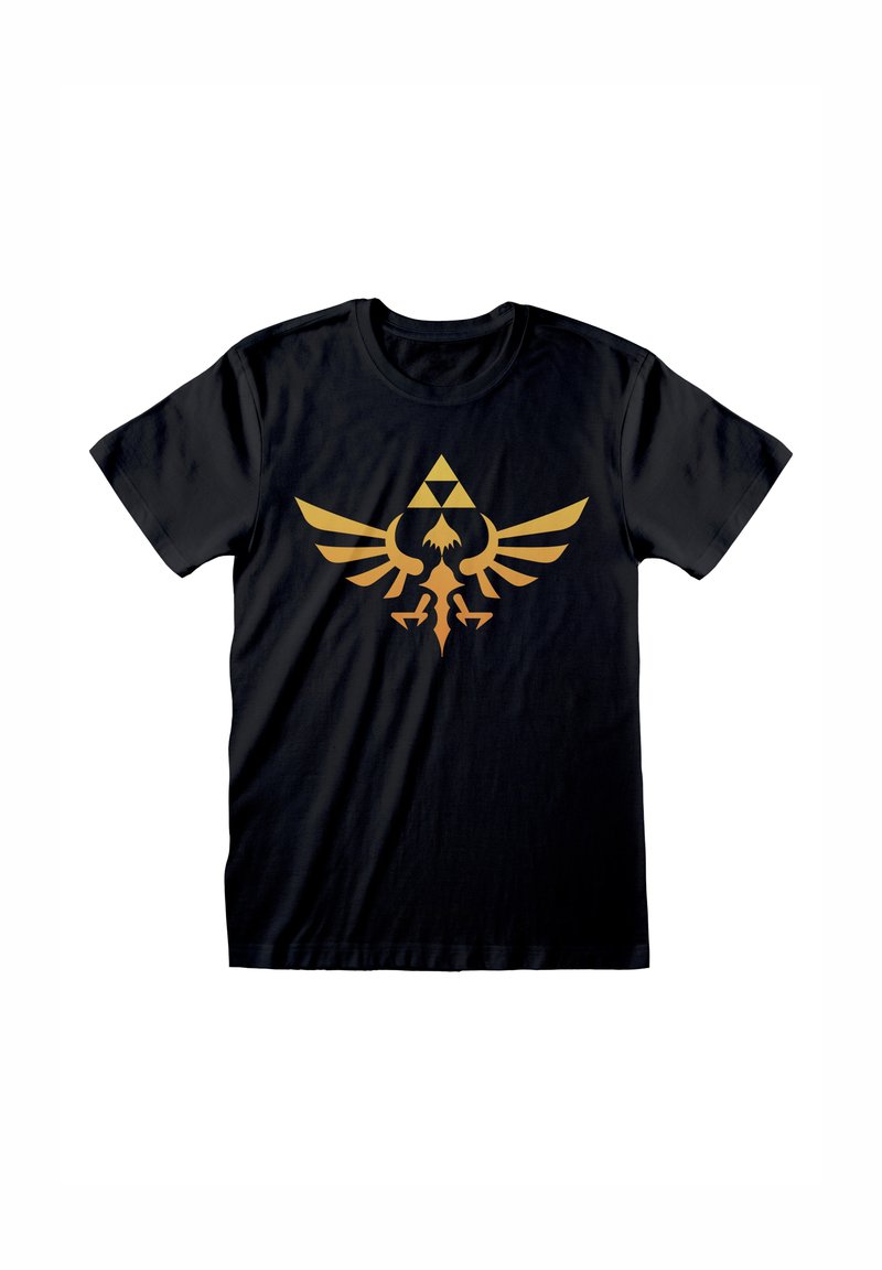 Henry Tiger NINTENDO LEGEND OF ZELDA HYRULE LOGO - Triko s potiskem - black