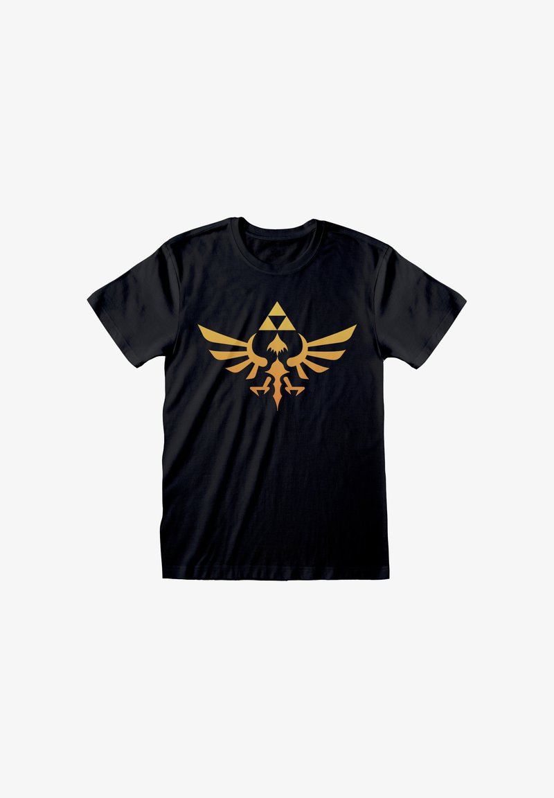 Henry Tiger NINTENDO LEGEND OF ZELDA HYRULE LOGO - Triko s potiskem - black