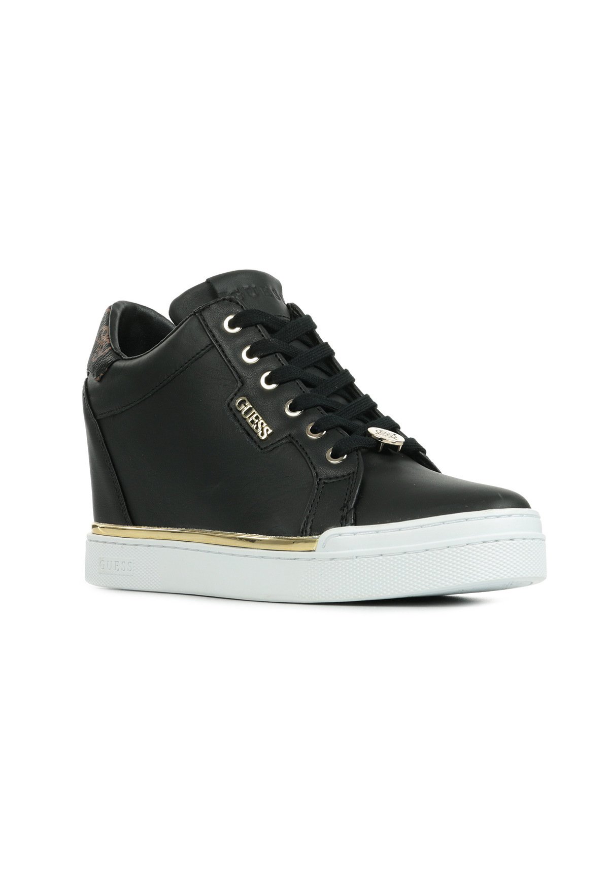 Guess Zeppe - black gold/nero - Zalando.it