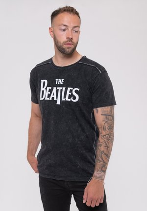 THE BEATLES DROP T BAND LOGO SNOW WASH - Print T-shirt - black