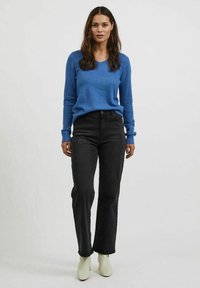 VILA VIRIL V NECK - Stickad tröja - delft