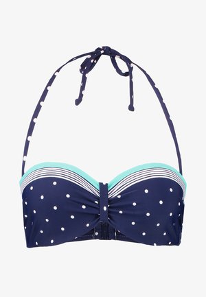 LASCANA MONROE WIRE BANDEAU - Horní díl bikin - navy/turquoi