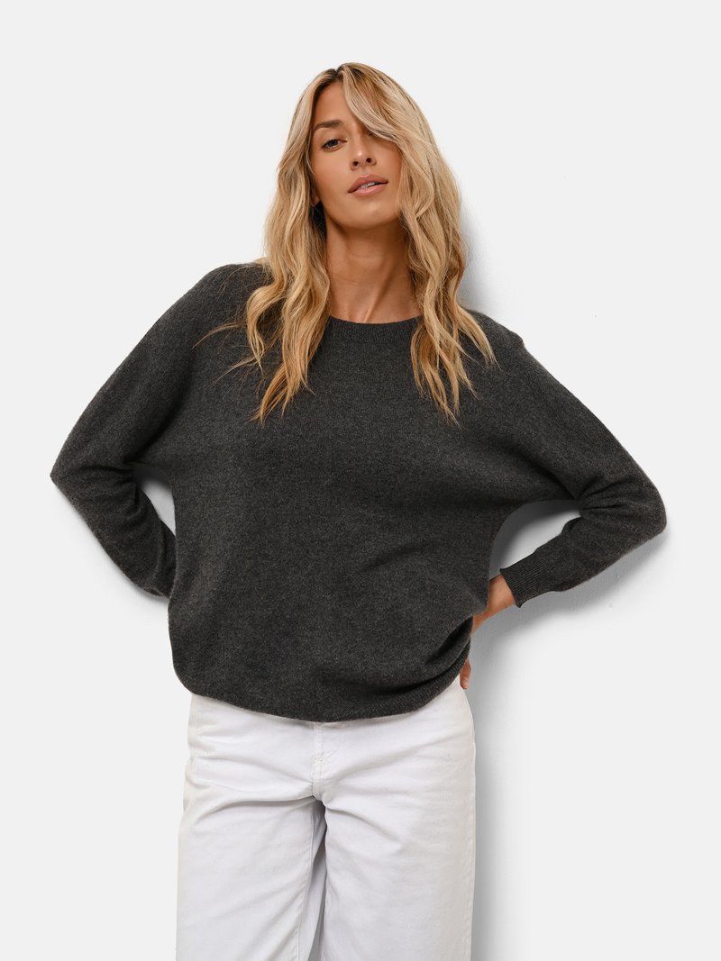 Just Cashmere Trui - mottled anthracite