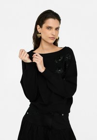 LIU JO WITH GEMSTONES - Pulover - black