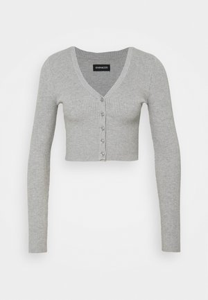 Cardigan - mottled light grey