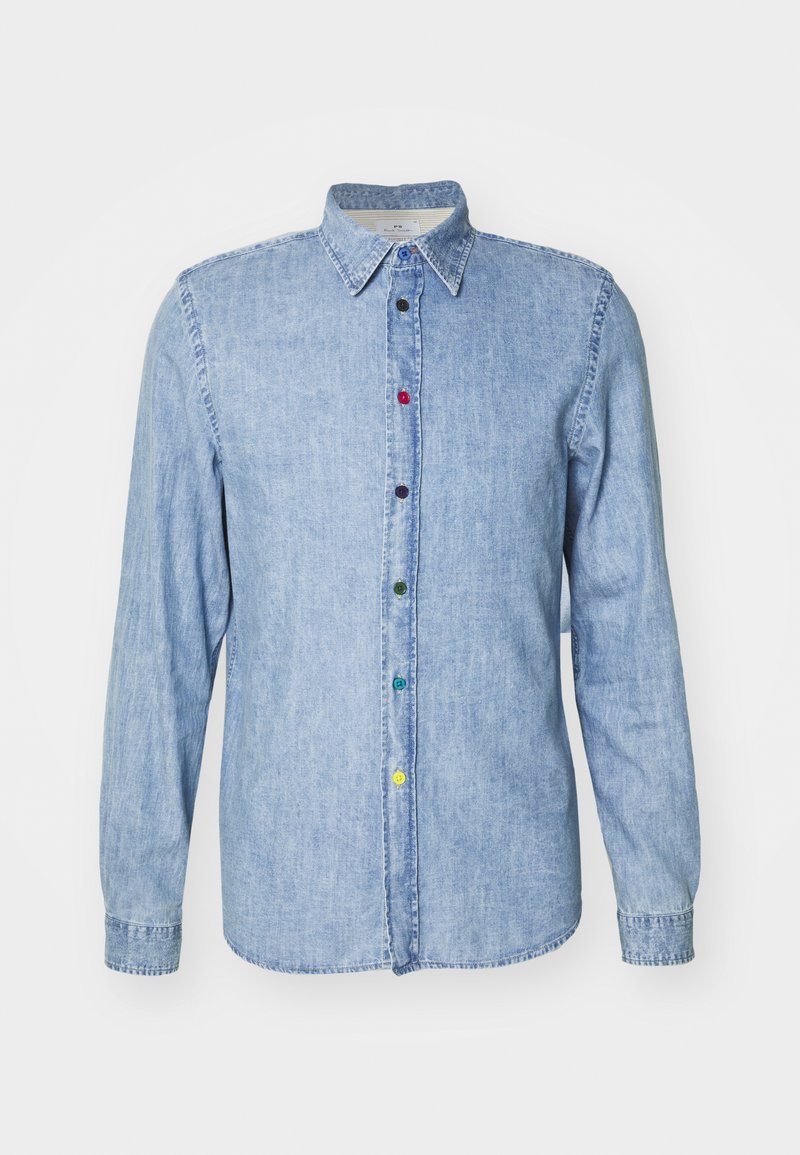 Paul Smith Men's Button Down Shirt - Classic Casual Jean Shirt With Double Breast Pockets - View #6