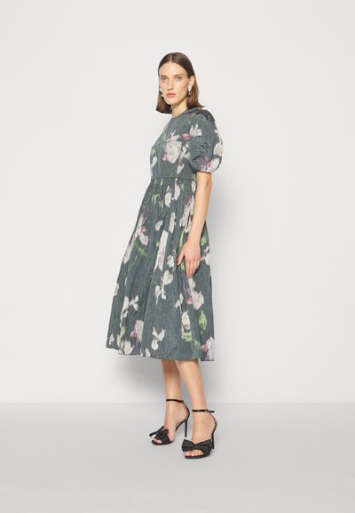 Erdem SHORT SLEEVE DRESS VOLUME SKIRT - Cocktailkleid/festliches Kleid - black