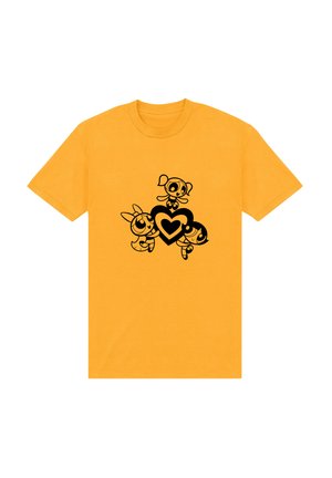 THE POWERPUFF OUTLINE - T-shirt imprimé - gold
