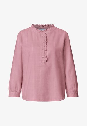 Street One, LANGARM CORDBLUSE MIT RÜSCHENDETAILS - Bluse - vintage blush