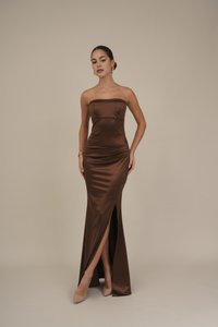 WAL G. - JONAH MAXI DRESS - Jerseykjole - dark brown Miniaturebillede 1