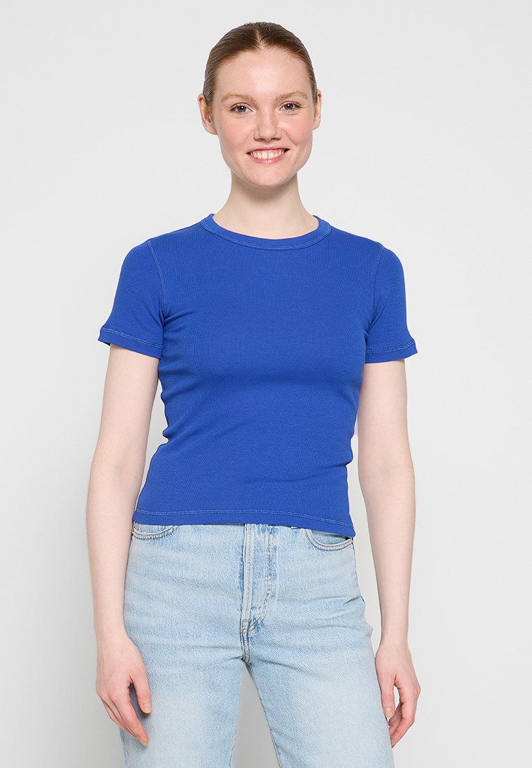 Envii T-shirt basic zwartblauw denim