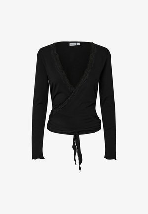 Pieces, WRAP TOP PCBARBERA ROYA - Langarmshirt - black
