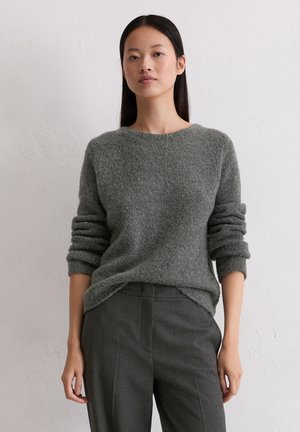 LONGSLEEVE BOAT NECK - Pullover - rocky grey melange
