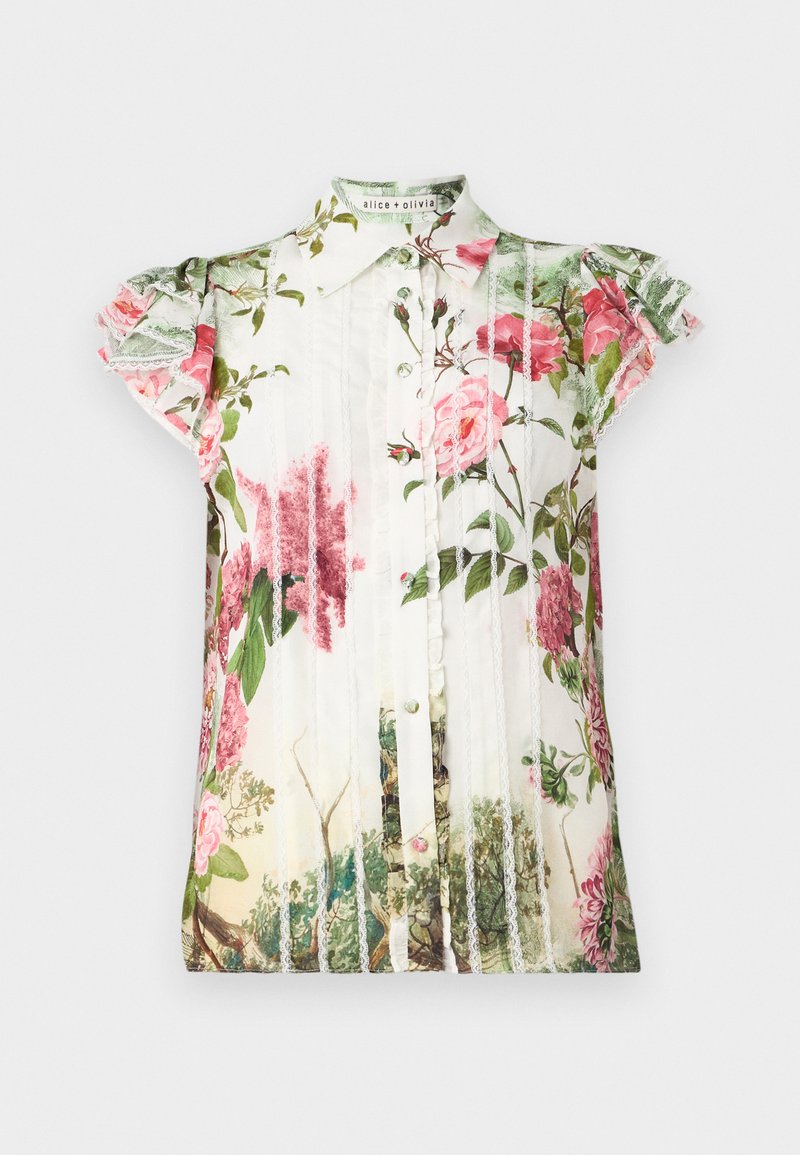 alice + olivia Overhemdblouse wit alice + olivia Overhemdblouse wit