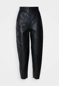 SINEY - Pantalón de cuero - black