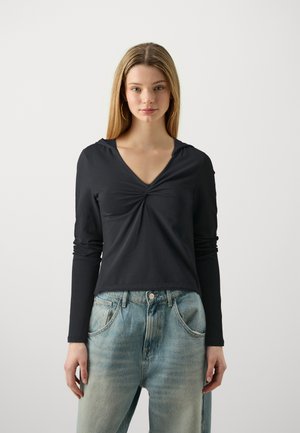 ONLLIVE LOVE V-NECK HOOD - Mikina s kapucňou - black