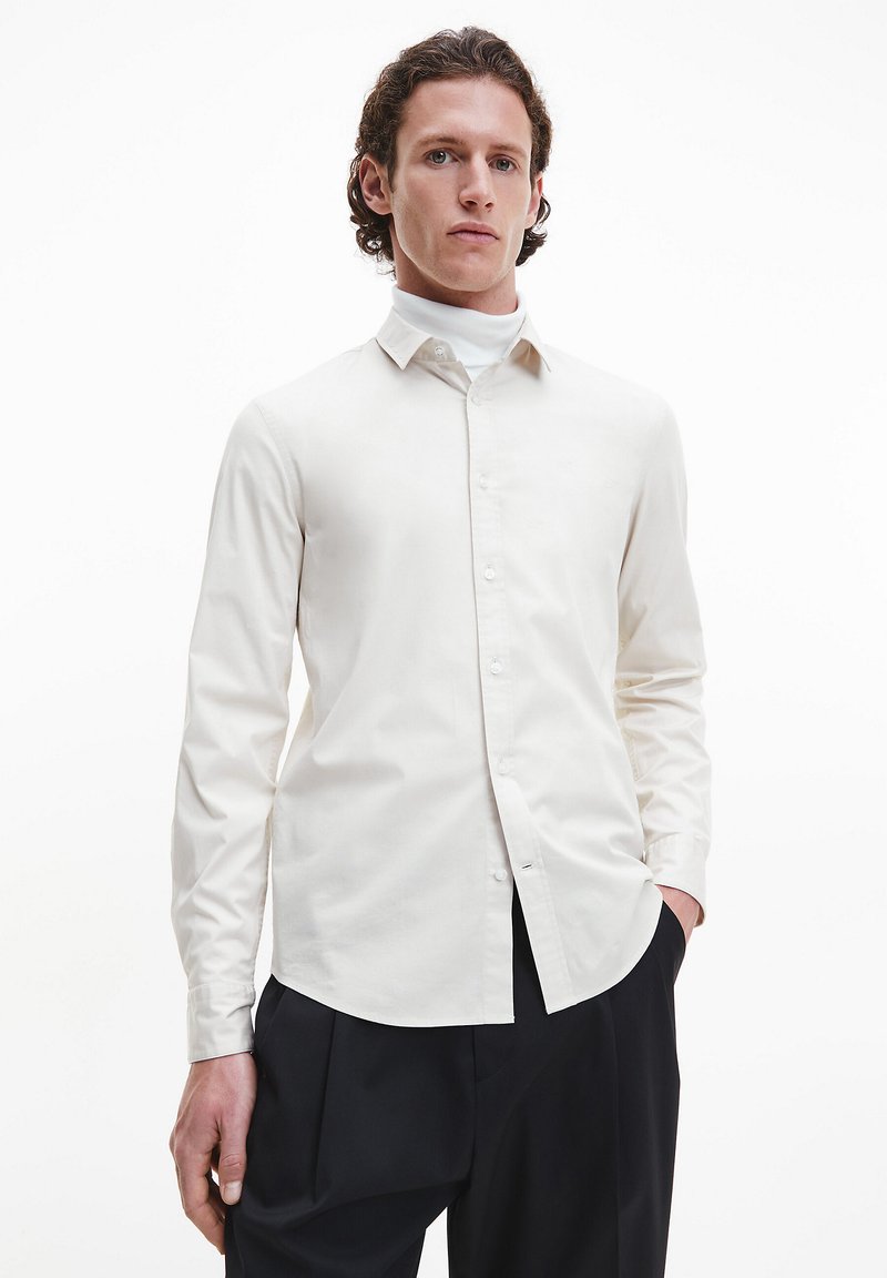 Calvin Klein SLIM SHIRT Formal shirt stony beige/taupe Zalando.co.uk