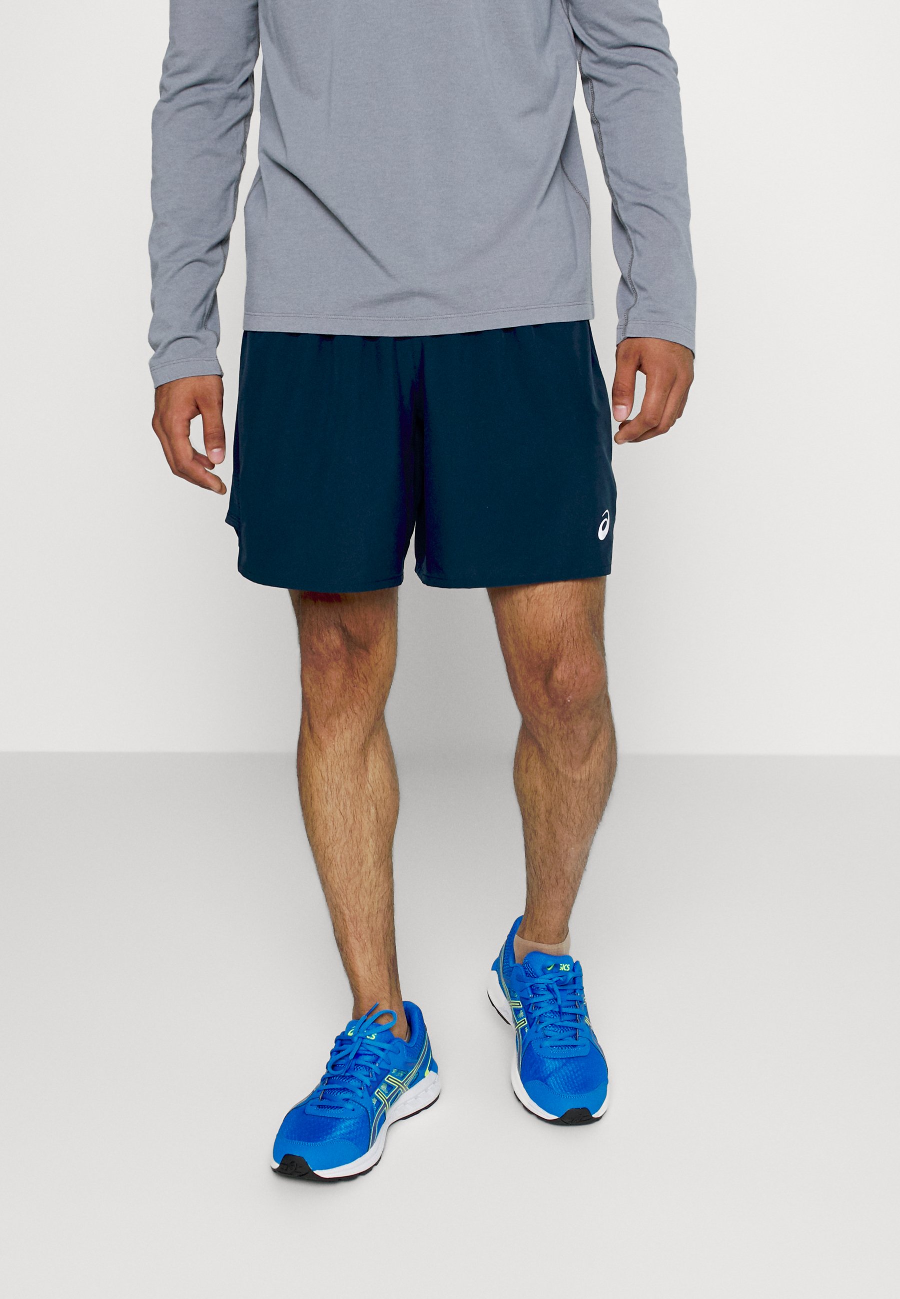 ASICS ROAD 7 IN SHORT - Pantalón corto de deporte - french blue/hazard  green/azul - Zalando.es