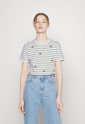 ONLKITA LIFE REG NEW BEE - Print T-shirt - bright white/phantom