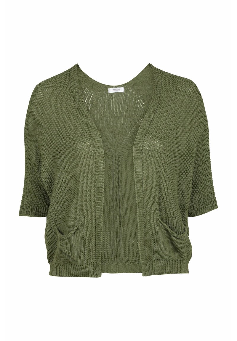 Damen Strickjacken | Paprika AJOURÉE Strickjacke khaki - IU47081 Damen Strickjacken | Paprika AJOURÉE Strickjacke khaki - IU47081