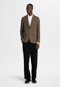 Selected Homme KARIERTER - Kavaj - brownie