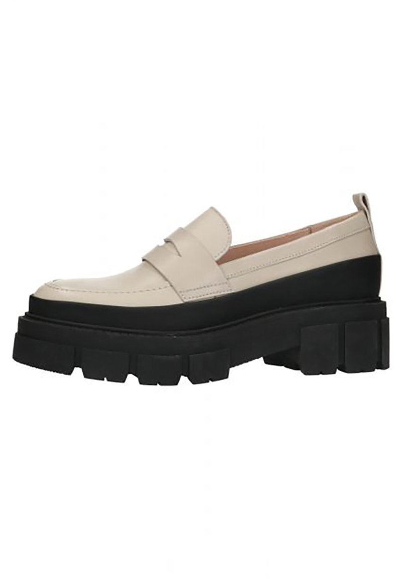 Damen Halbschuhe | sacha BEIGEFARBENE LEDER-LOAFER MIT CHUNKY SOHLE Slipper off white/offwhite - XK95335 Damen Halbschuhe | sacha BEIGEFARBENE LEDER-LOAFER MIT CHUNKY SOHLE Slipper off white/offwhite - XK95335
