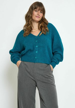 V-NECK LONG SLEEVE CURVE - Kardiganas - ocean depths