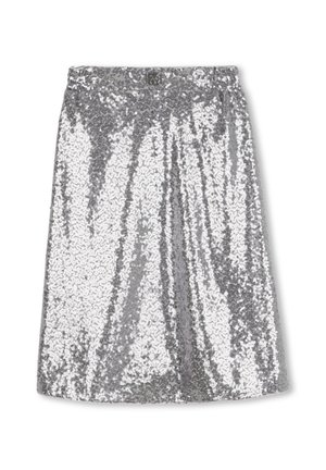 MIDI   - Jupe trapèze - silver