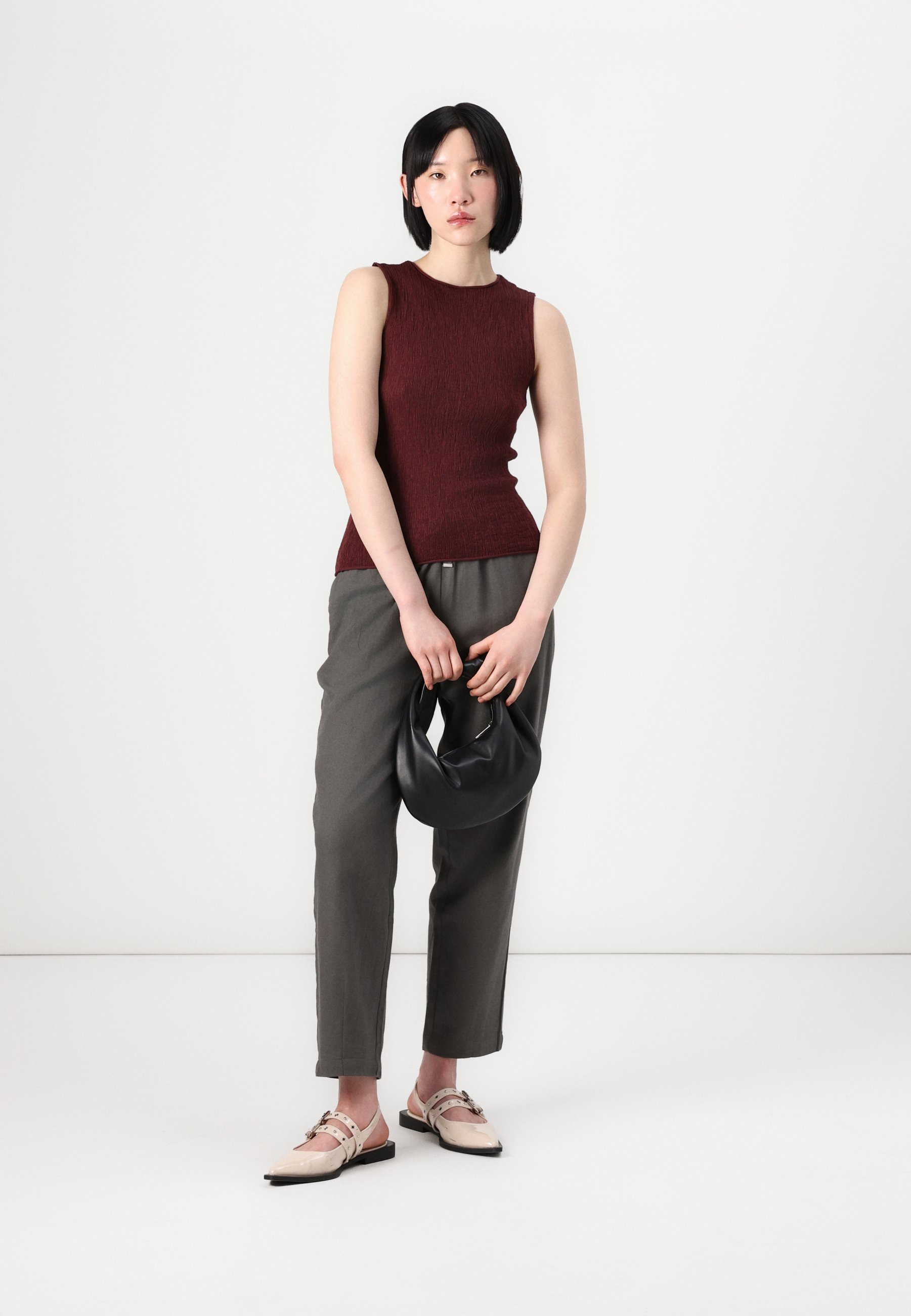 売れ筋商品|||パルフォイス Tシャツ レディース トップス WILLIAMM - Top - burgundy PARFOIS WILLIAMM - Top - burgundy/dark red - Zalando