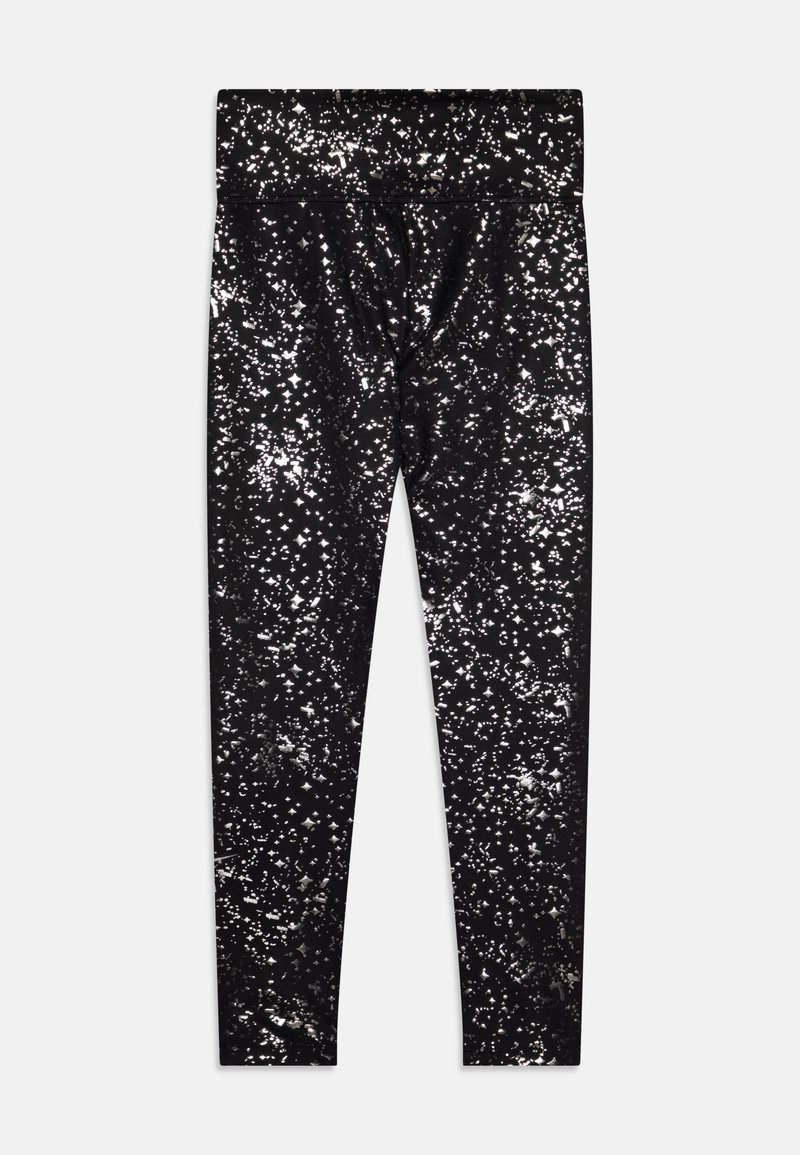 Nike Performance DF ONE UNISEX - Leggings - black/metallic silver