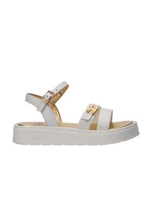 Elisabetta Franchi La Mia Bambina, MONOGRAMMA  - Sandali con plateau - bianco