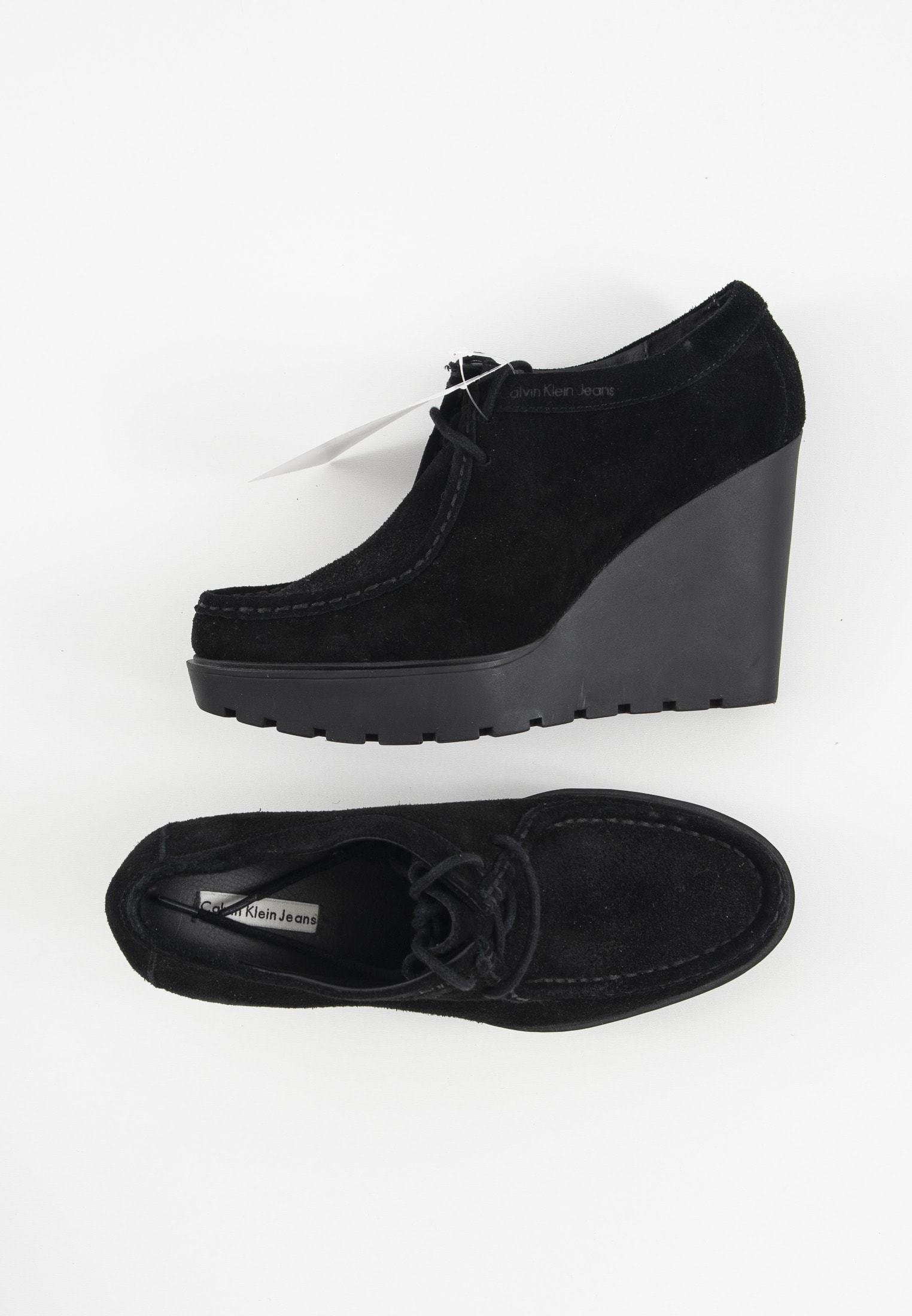 Calvin Klein Botines de cuña - schwarz/negro - Zalando.es
