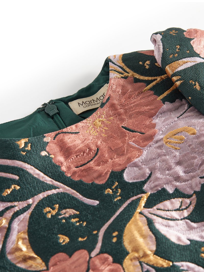 green emerald velvet dress Baltic Born Womens Kendra Embroidered Dress | Dark Green main image 0