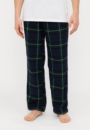 SLEEP PLAID  - Pyžamové nohavice - dark blue/dark green