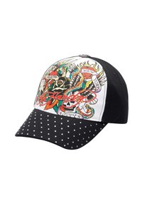 UNISEX TRUE TIL DEATH EMBELLISHED TRUCKER  - Cap - black white