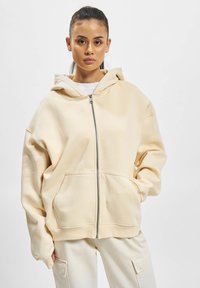 DEF HOODY - Majica s kapuljačom i patentnim zatvaračem - beige
