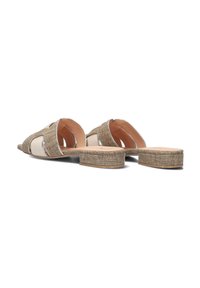 Notre-V Muiltjes - taupe beige jute combi
