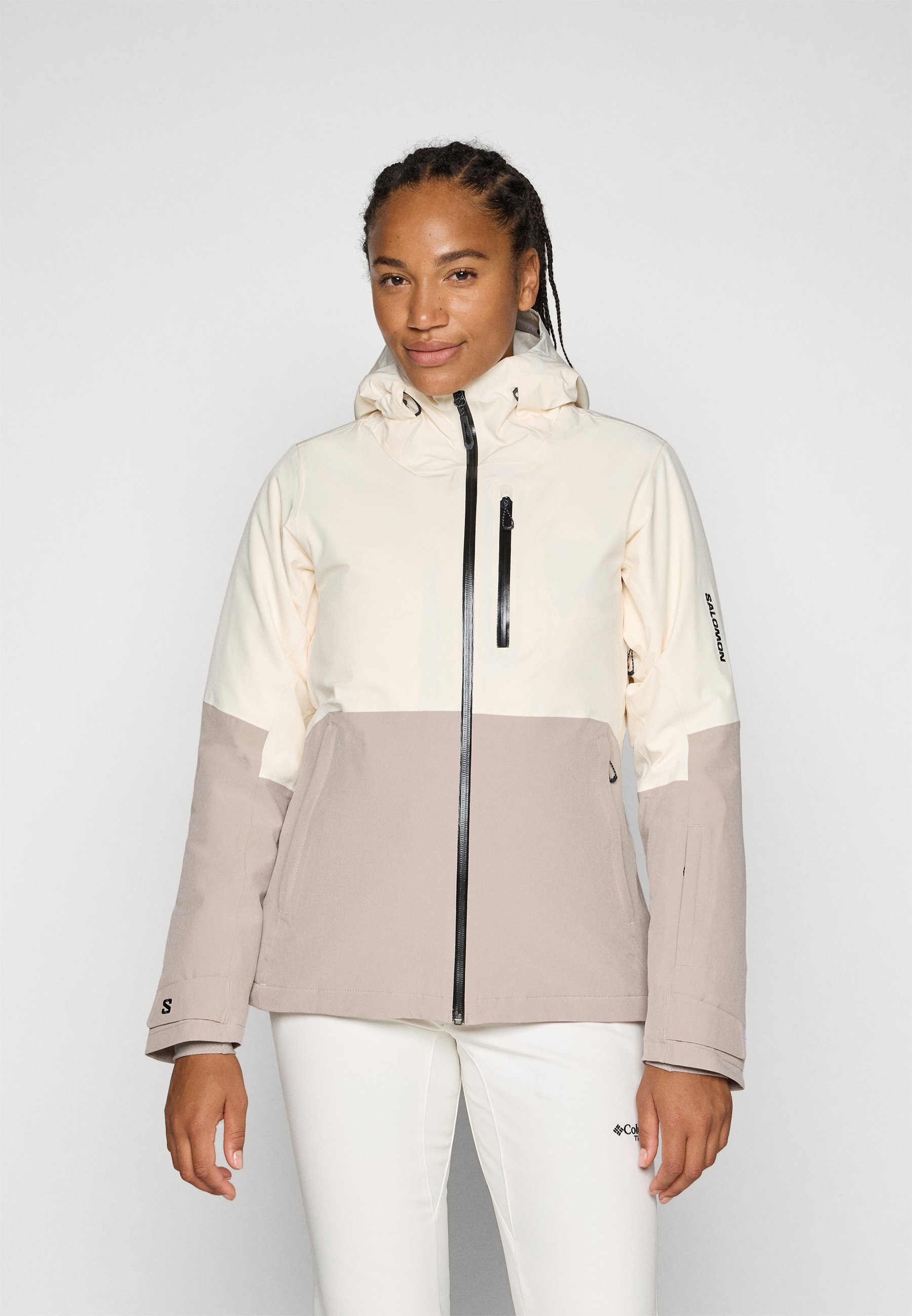 Salomon HIGHLAND JACKET - Ski jacket - whisper white/etherea/white