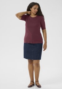 Kaffe Curve CARINA - T-Shirt basic - windsor wine