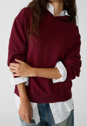 Jersey con capucha - bordeaux