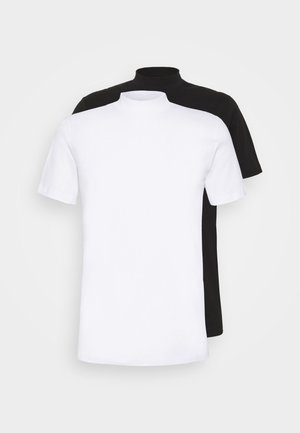 Jack & Jones PREMIUM JPRBLA BASIC TEE TURTLE 2 PACK  - Camiseta básica - white/black