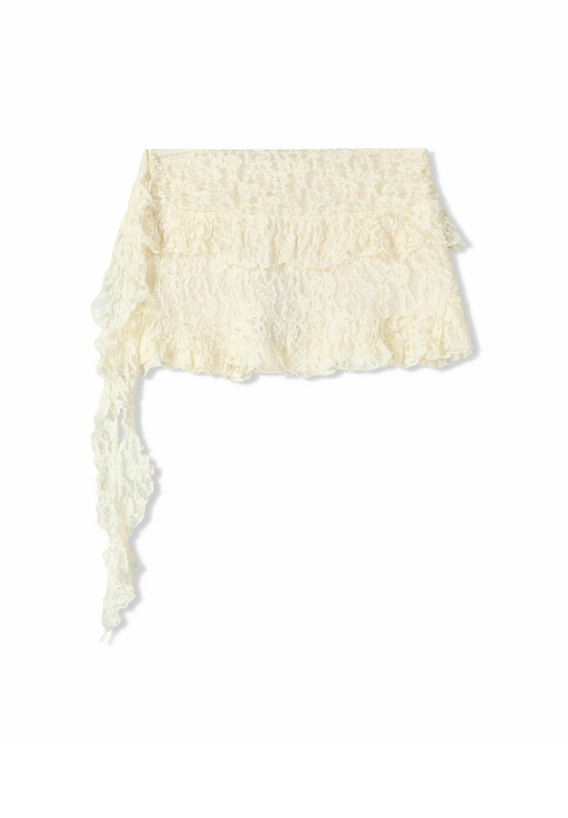 Beige mini skirt